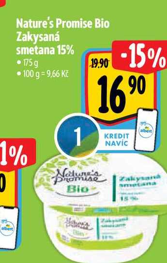 Nature's Promise Bio Zakysaná smetana 15% • 175g  