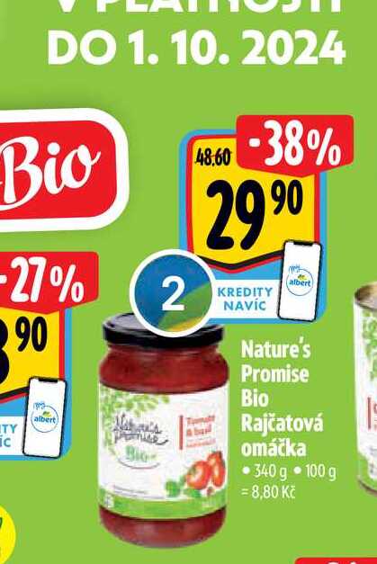   Nature's Promise Bio Rajčatová omáčka • 340 g 