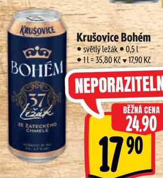 Krušovice Bohém, 0,5 l