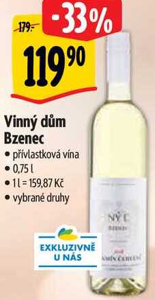 Vinný dům Bzenec, 0,75 l