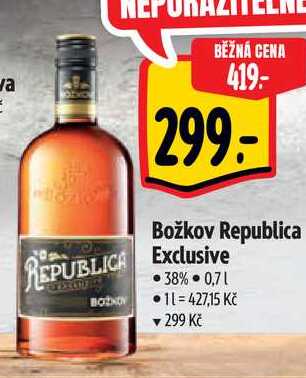 Božkov Republica Exclusive, 0,7 l