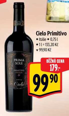 Cielo Primitivo, 0,75 l