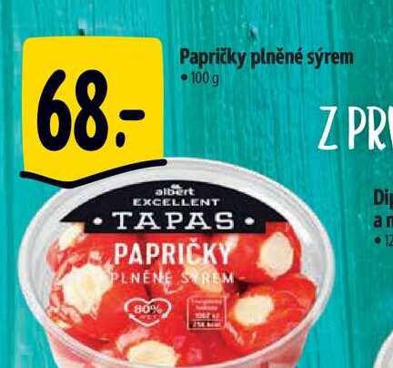 Papričky plněné sýrem 100 g 