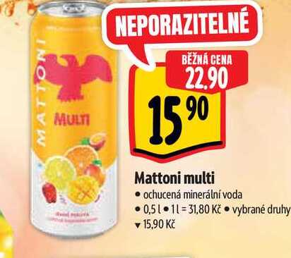   Mattoni multi ochucená minerální voda 0,5 l