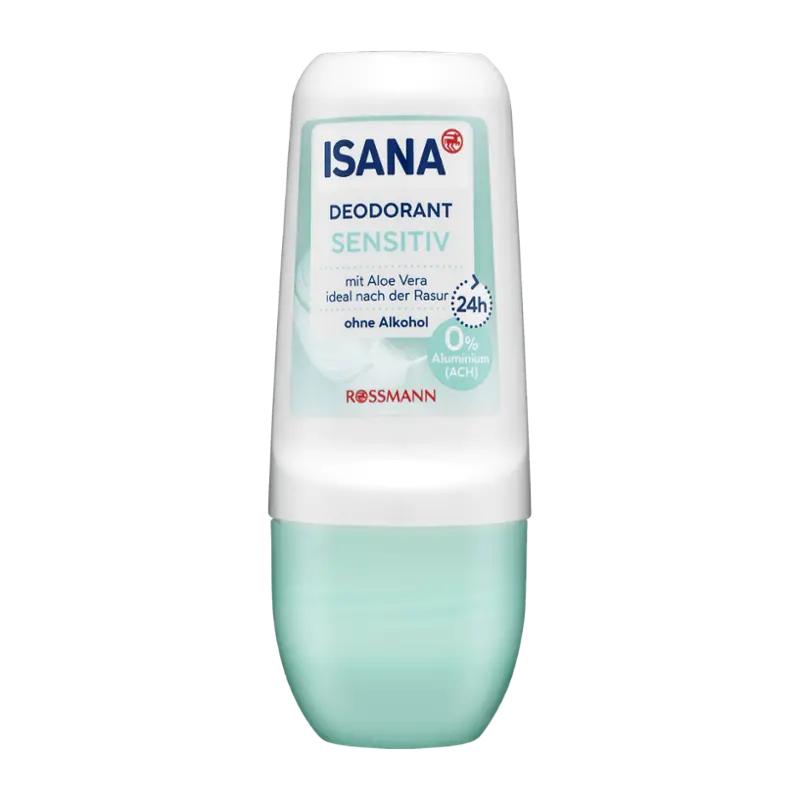 ISANA Deodorant roll-on pro ženy Sensitive, 50 ml