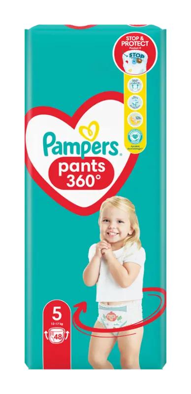 Pampers Plenkové kalhotky 12 - 17 kg, vel. 5, 48 ks