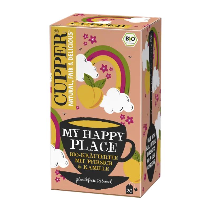 Cupper Bio bylinný čaj s broskví a heřmánkem My Happy Place, 30 g