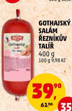 GOTHAJSKÝ SALÁM ŘEZNÍKŮV TALÍŘ, 400 g