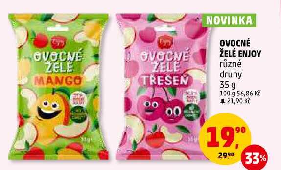 OVOCNÉ ŽELÉ ENJOY různé druhy, 35 g