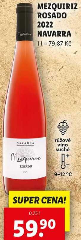 MEZQUIRIZ ROSADO 2022 NAVARRA, 0,75 l