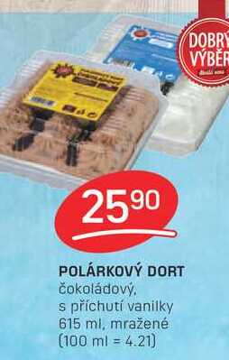 POLÁRKOVÝ DORT čokoládový s příchutí vanilky 615 ml, mražené