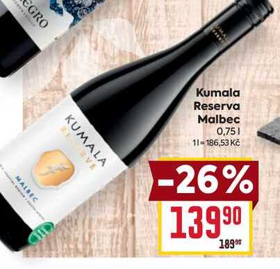 Kumala Reserva Malbec 0,75l