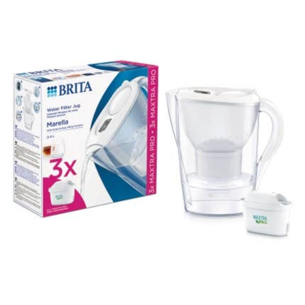 BRITA Marella 2,4 bílá + 3x MX Pro PO  2024