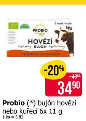 Probio bujón hovězí nebo kuřecí 6x 11 g