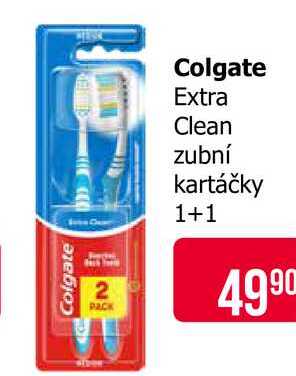 Colgate Extra Clean zubní kartáčky 1+1 