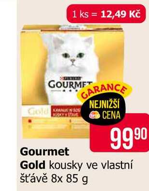 Gourmet Gold kousky ve vlastní šťávě 8x 85 g 