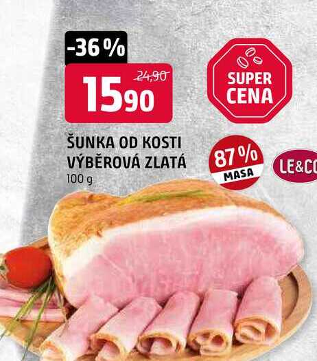 Šunka od kosti výběrová zlatá 100g