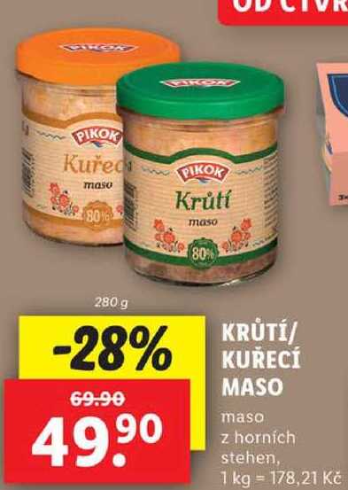 KRŮTÍ/KUŘECÍ MASO, 280 g