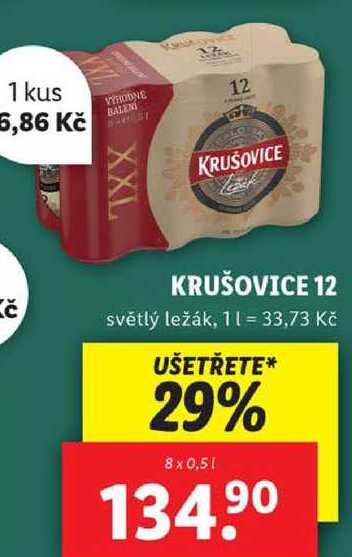 KRUŠOVICE 12, 8x 0,5 l