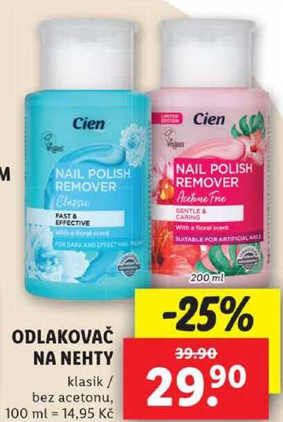 ODLAKOVAČ NA NEHTY, 200 ml