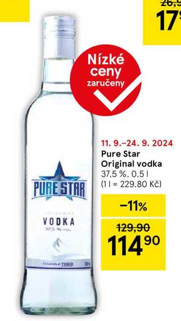 Pure Star Original vodka 37.5%, 0,5 l