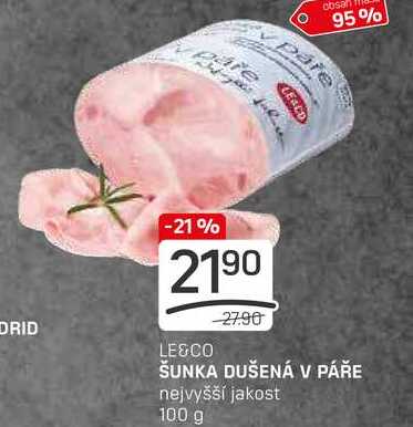 ŠUNKA DUŠENÁ V PÁŘE nejvyšší jakost 100 g