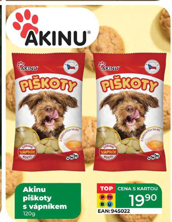 Akinu piškoty s vápníkem 120g 