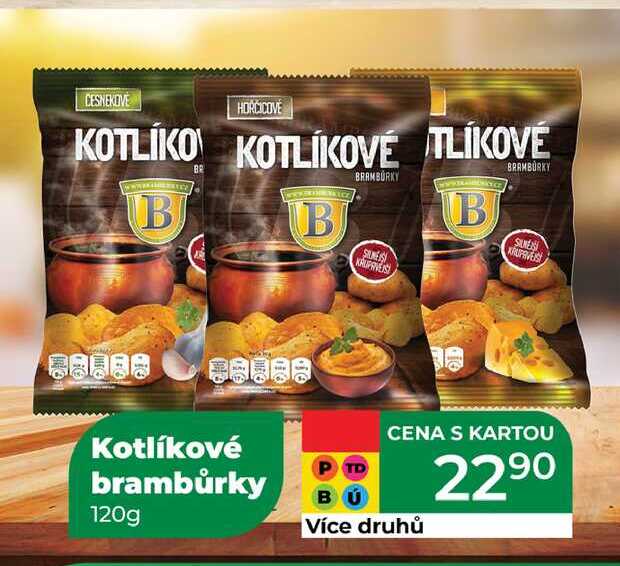 Kotlíkové brambůrky 120g 