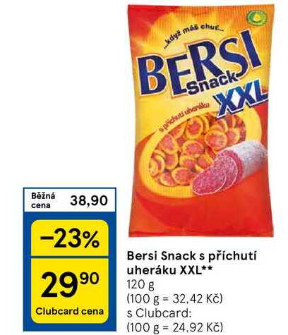 Bersi Snack s příchutí uheráku XXL, 120 g