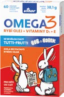 Vitar Kids Omega 3 + vitaminy D3 + E 60 žvýkacích kapslí