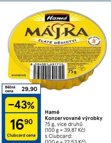 Hamé Konzervované výrobky, 75 g