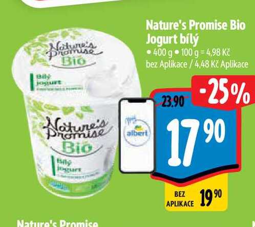   Nature's Promise  Bio Jogurt bílý 400 g 