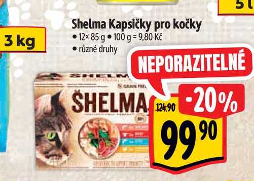 Shelma Kapsičky pro kočky 12x85 g 