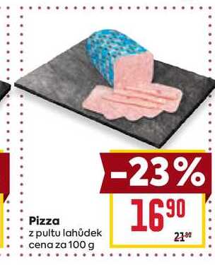 Pizza z pultu lahůdek cena za 100 g