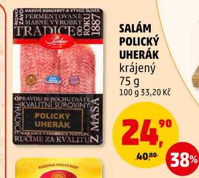 SALÁM POLICKÝ UHERÁK krájený, 75 g 