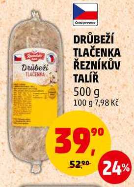 DRŮBEŽÍ TLAČENKA ŘEZNÍKŮV TALÍŘ, 500 g 