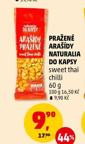 PRAŽENÉ ARAŠÍDY NATURALIA DO KAPSY sweet thai chilli, 60 g