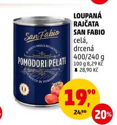 LOUPANÁ RAJČATA SAN FABIO celá, 400/240 g