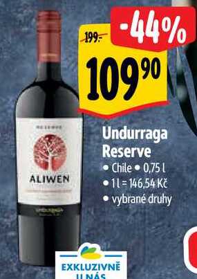 Undurraga Reserve, 0,75 l