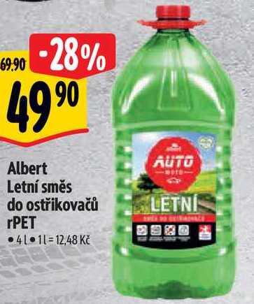 Albert Letní směs do ostřikovačů rPET, 4 l