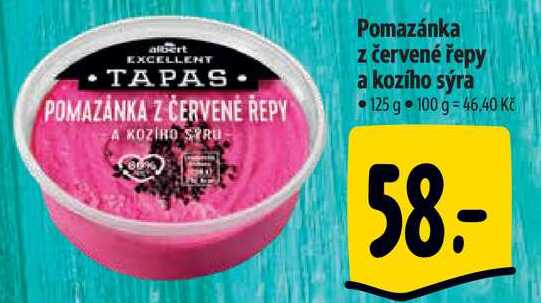 Pomazánka z červené řepy a kozího sýra, 125 g