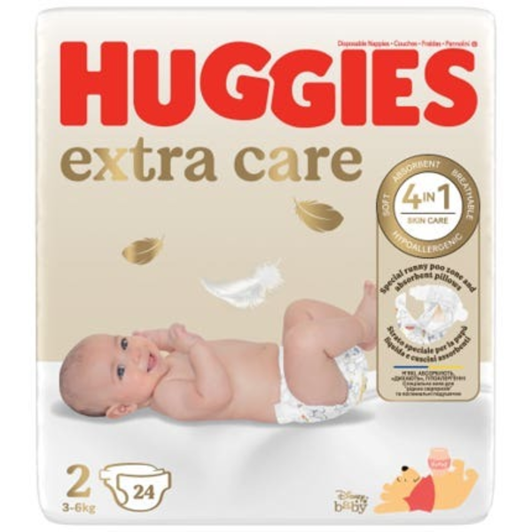 Huggies Extra Care č.2 - 24ks (2-5 kg)