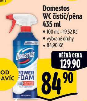 Domestos WC čistič/pěna, 435 ml 