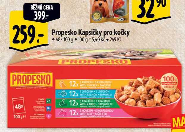 Propesko Kapsičky pro kočky, 48x 100 g