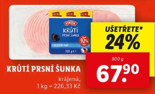 KRŮTÍ PRSNÍ ŠUNKA, 300 g