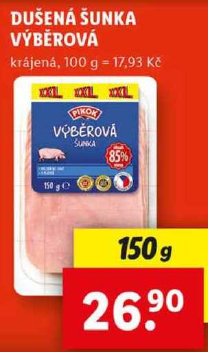 DUŠENÁ ŠUNKA VÝBĚROVÁ, 150 g