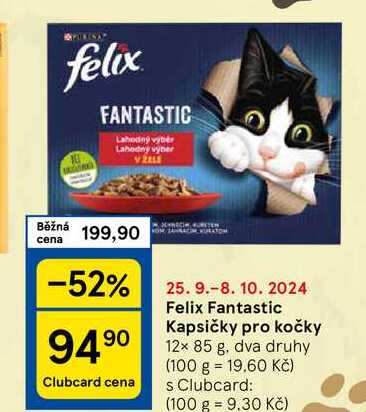 Felix Fantastic Kapsičky pro kočky, 12x 85 g