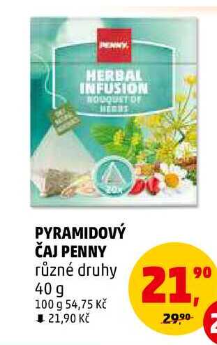 PYRAMIDOVÝ ČAJ PENNY různé druhy, 40 g 