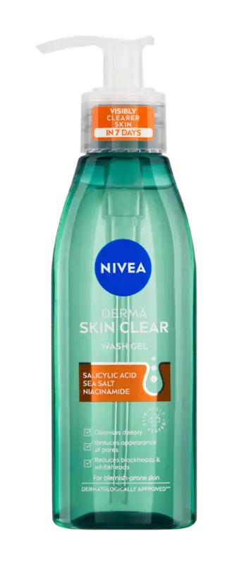 NIVEA Čisticí pleťový gel Derma Skin Clear, 150 ml