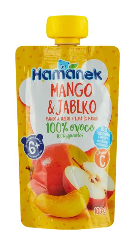 Hamánek Ovocná kapsička mango & jablko, 100 g